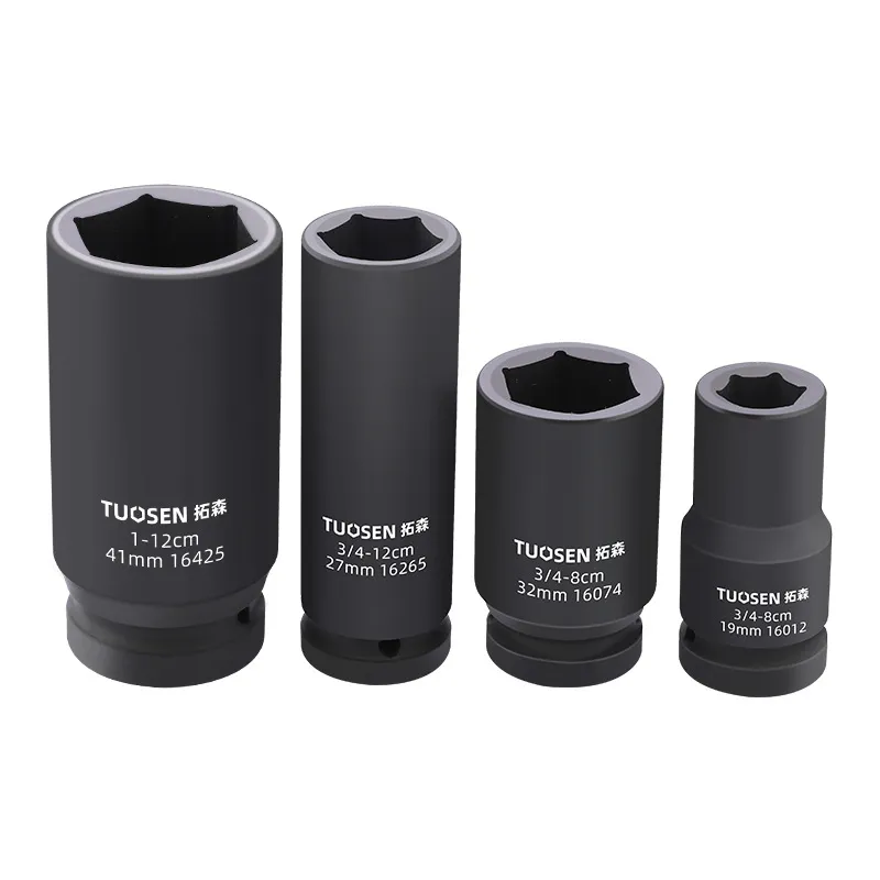 3/4" Drive Extra Long Impact Socket – Heavy Duty 6-Point Hex Pneumatic Socket for Automotive & Industrial Repair, Square Drive Power Tool Socket